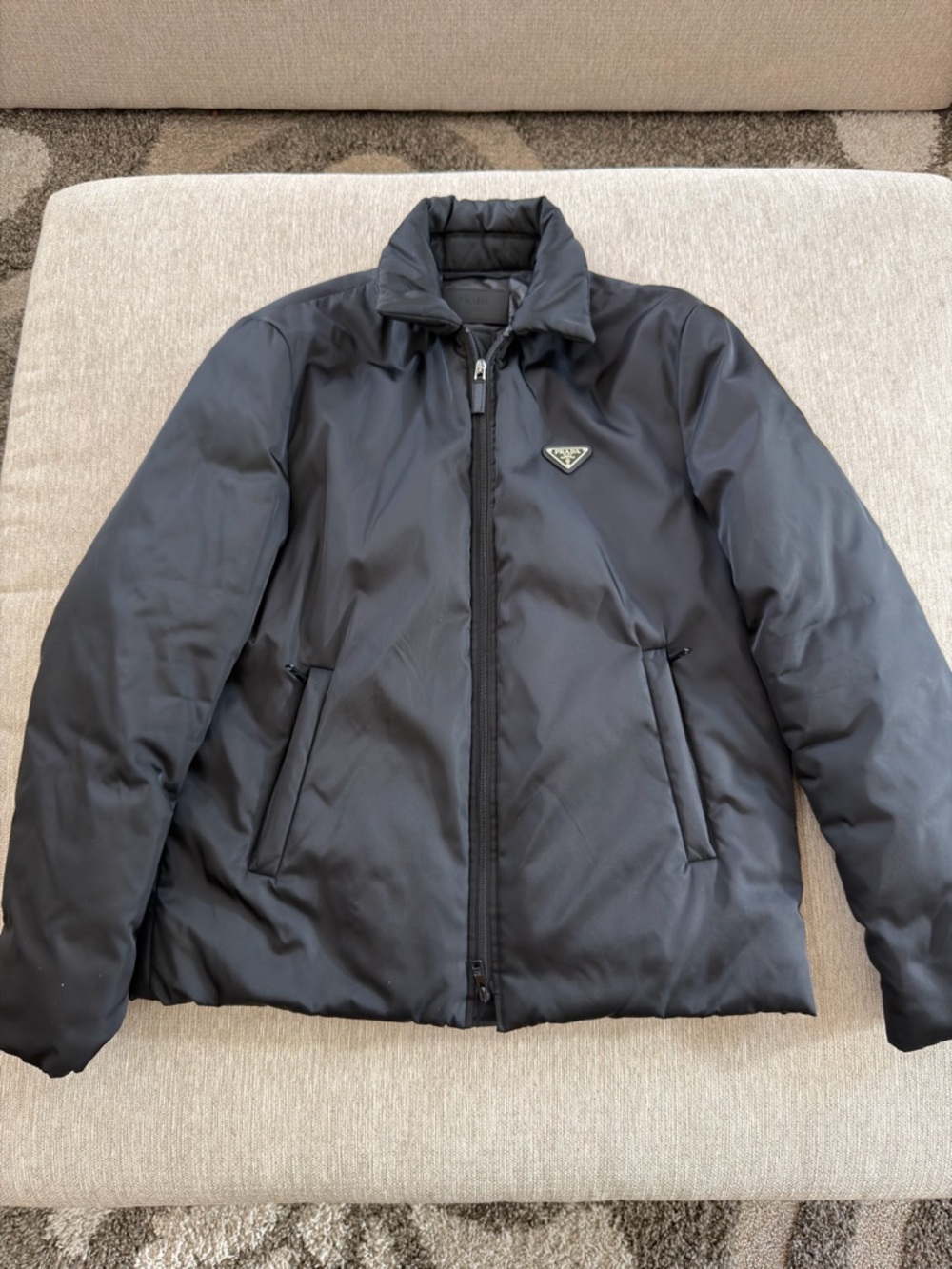 Prada Cropped Re Nylon Down Jacket 2023 Size Small MSRP $3300